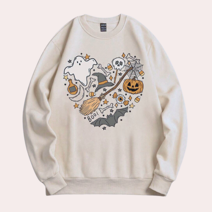 Emese - Afslappet løstsiddende Halloween-sweatshirt til kvinder