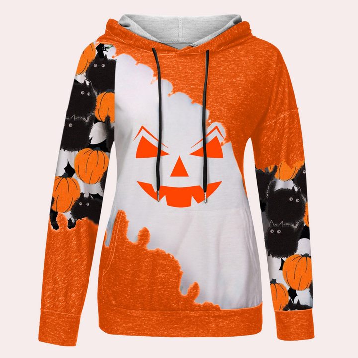 Elizabet - Halloween Print Sweatshirt med rund hals til kvinder