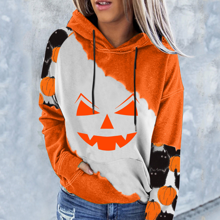 Elizabet - Halloween Print Sweatshirt med rund hals til kvinder