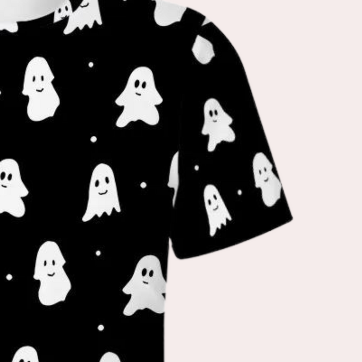 Radek - Halloween-skjorte med spøgelsestryk til mænd