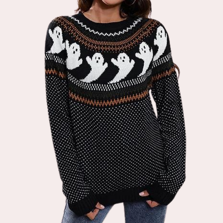 Neven - Afslappet Halloween-sweater til kvinder