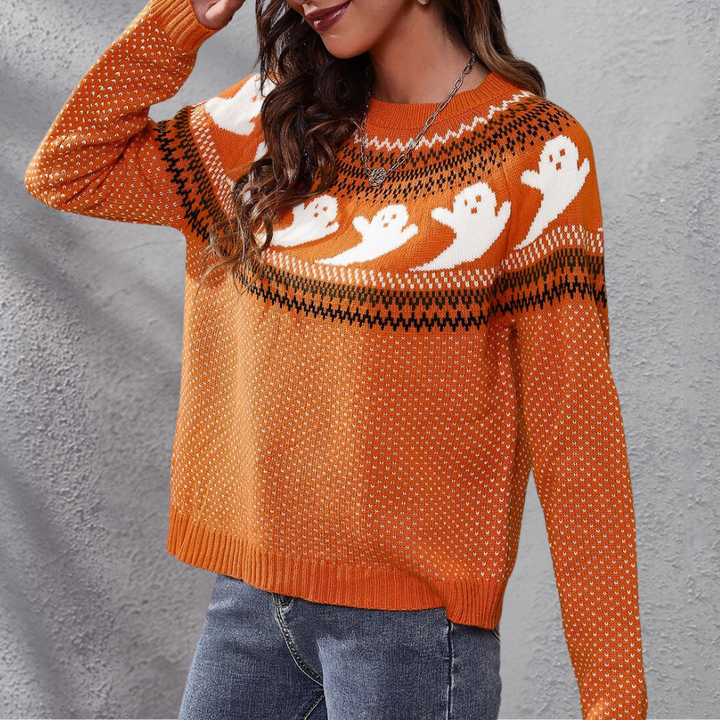Neven - Afslappet Halloween-sweater til kvinder