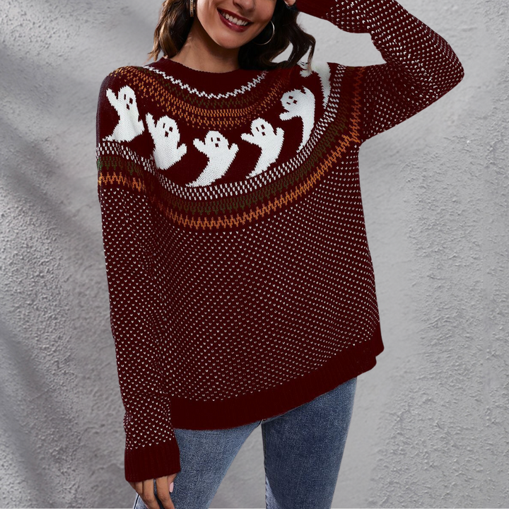 Neven - Afslappet Halloween-sweater til kvinder
