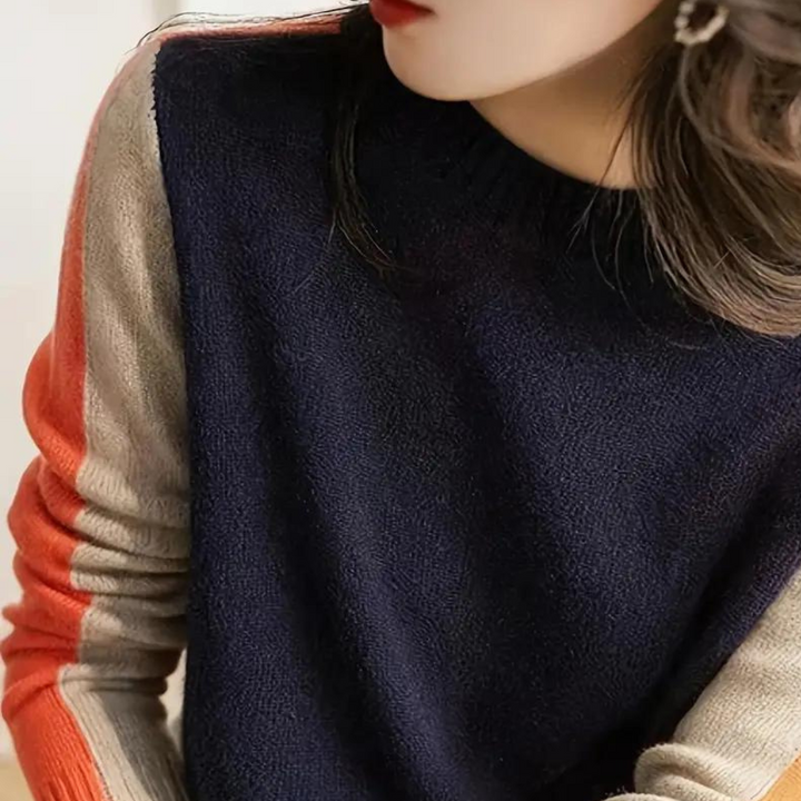 Tunder - Slim-fit sweater med rund hals til kvinder
