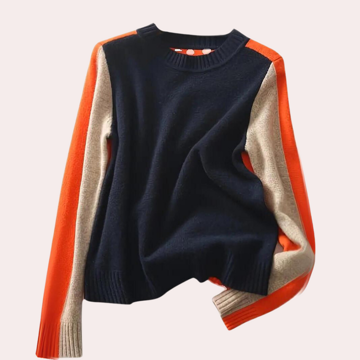 Tunder - Slim-fit sweater med rund hals til kvinder