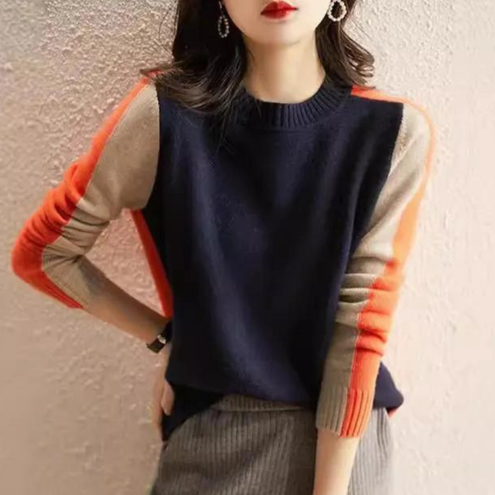 Tunder - Slim-fit sweater med rund hals til kvinder