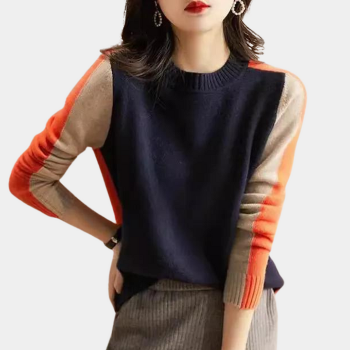 Tunder - Slim-fit sweater med rund hals til kvinder