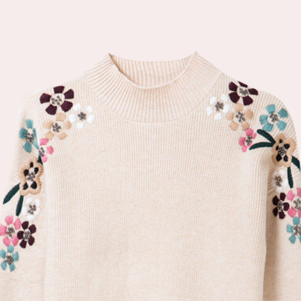 Devora – Elegant Blomstersweater til Kvinder