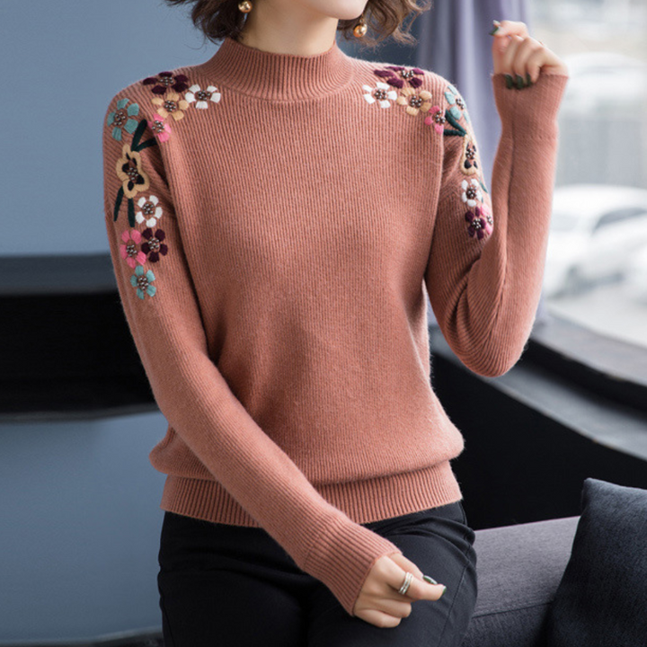 Devora – Elegant Blomstersweater til Kvinder