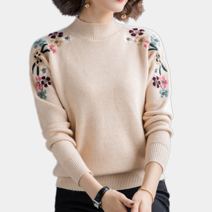 Devora – Elegant Blomstersweater til Kvinder