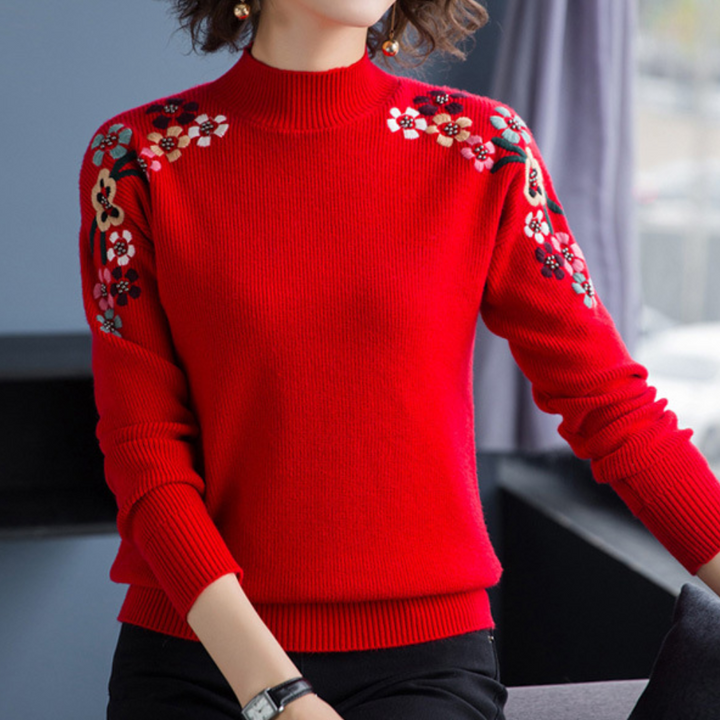 Devora – Elegant Blomstersweater til Kvinder
