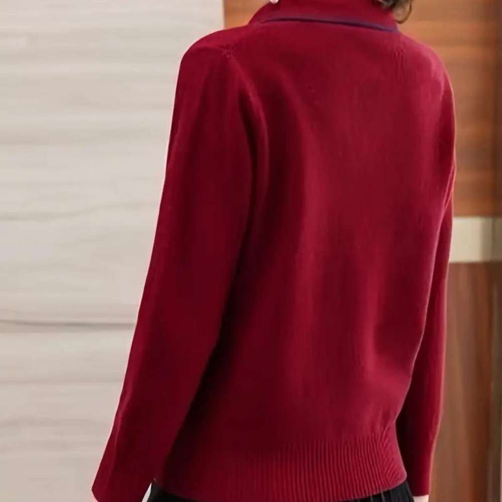Liviya - Hyggelig sweater med krave til kvinder