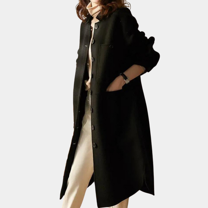 Sibylla - Moderigtig lang vintertrenchcoat til kvinder