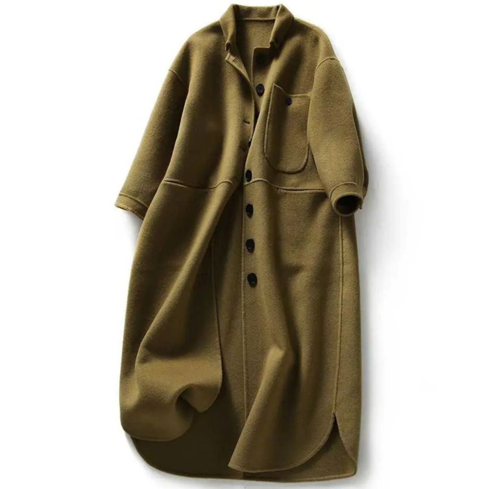 Sibylla - Moderigtig lang vintertrenchcoat til kvinder