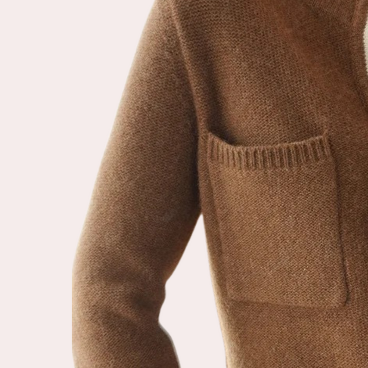 Mahaut - Elegant strikket damecardigan med praktiske lommer