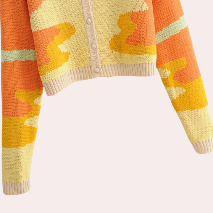 Leontyne - Stilfuld farverig cardigan til kvinder