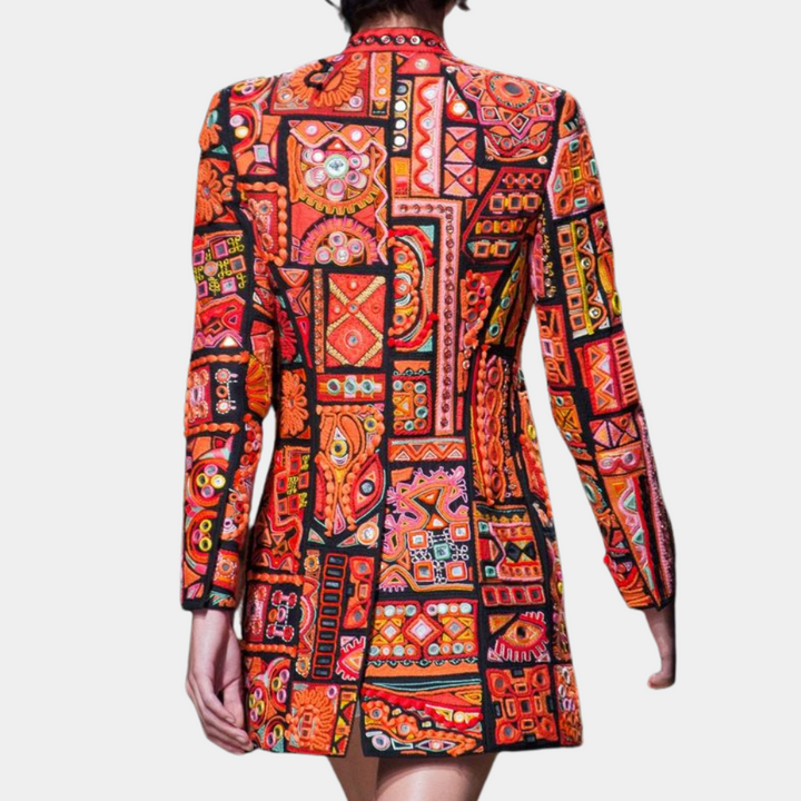 Zephyra - Etnisk cardigan i vintagestil til kvinder