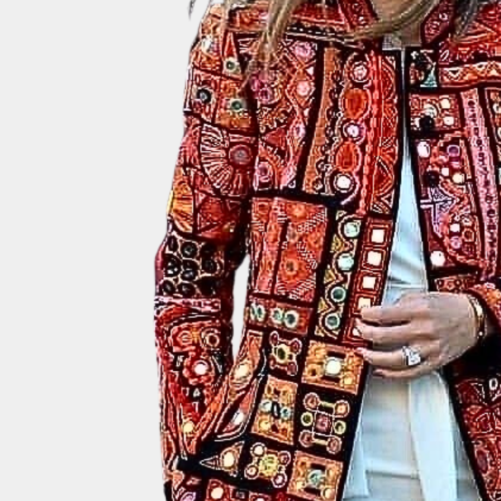 Zephyra - Etnisk cardigan i vintagestil til kvinder