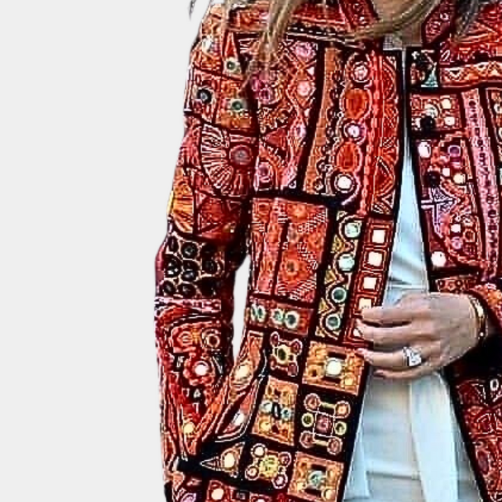 Zephyra - Etnisk cardigan i vintagestil til kvinder