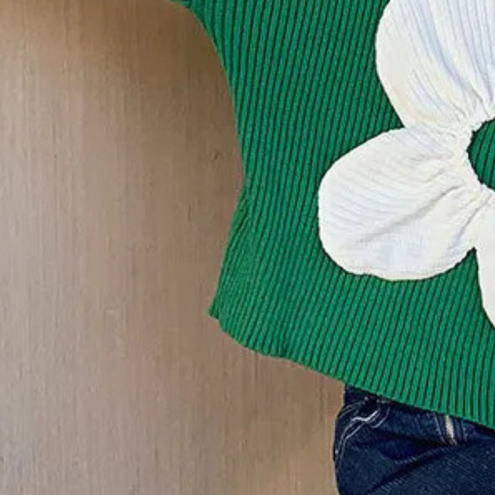 XANTHA - Blomster V-Hals Sweater til Kvinder