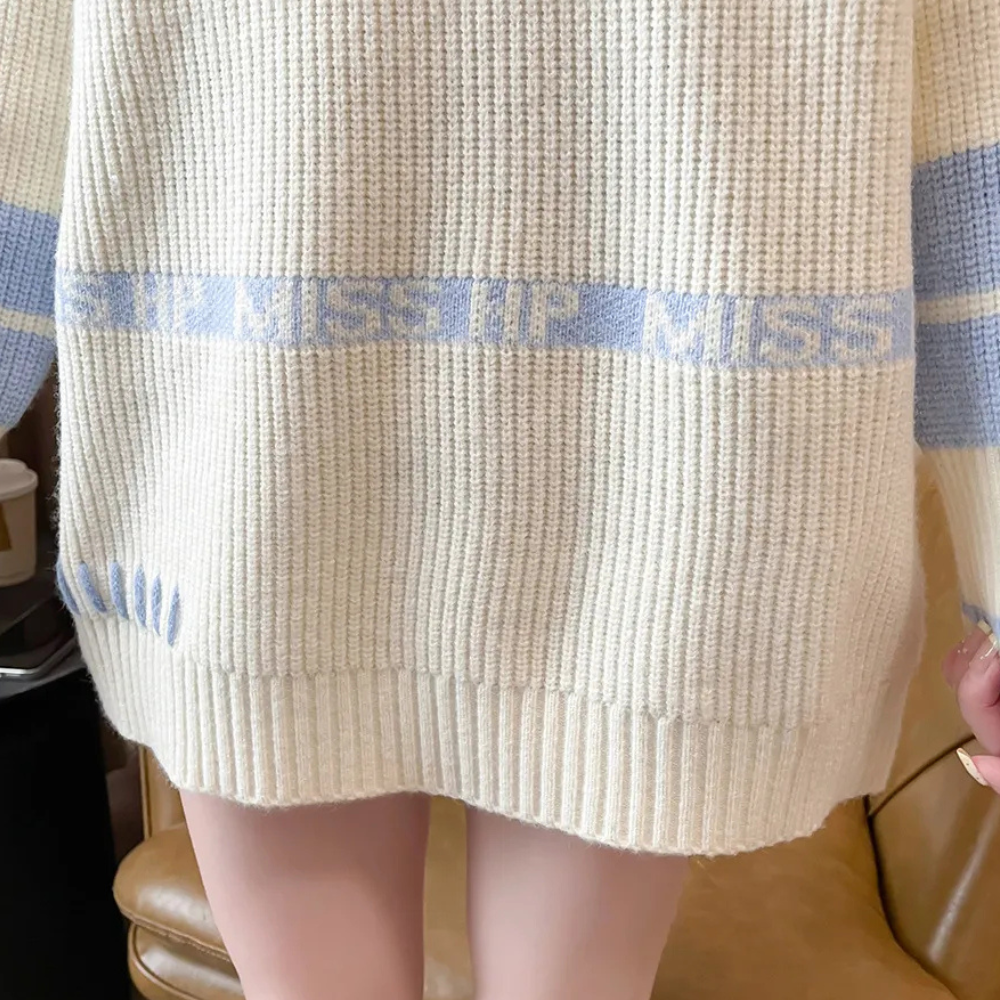 JOYCE - Varm Mellemlang Sweater til Kvinder