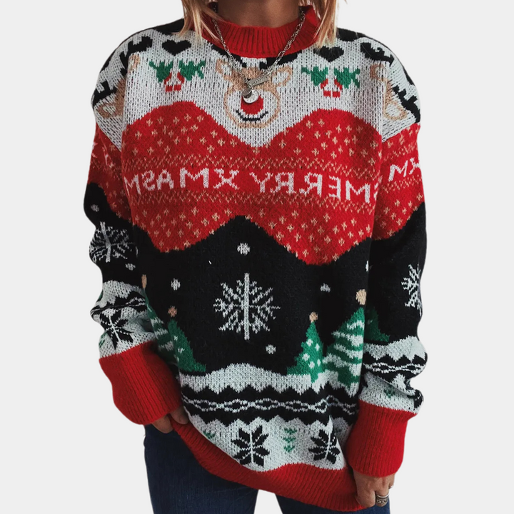 COLLETTE - Jule Snefnug Sweater til Kvinder