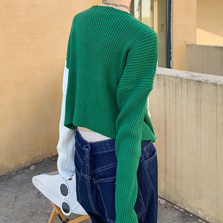 XANTHA - Blomster V-Hals Sweater til Kvinder