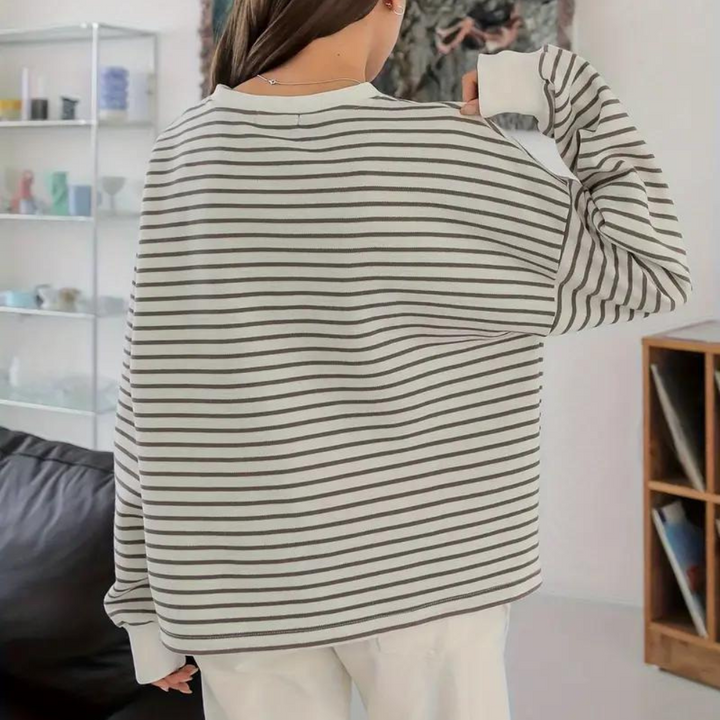 CHERYL - Uformel Ribbet Sweater til Kvinder