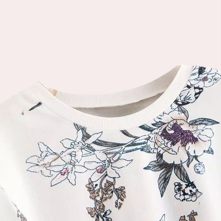 DORIS - Stilfuld Blomstret Sweater til Damer