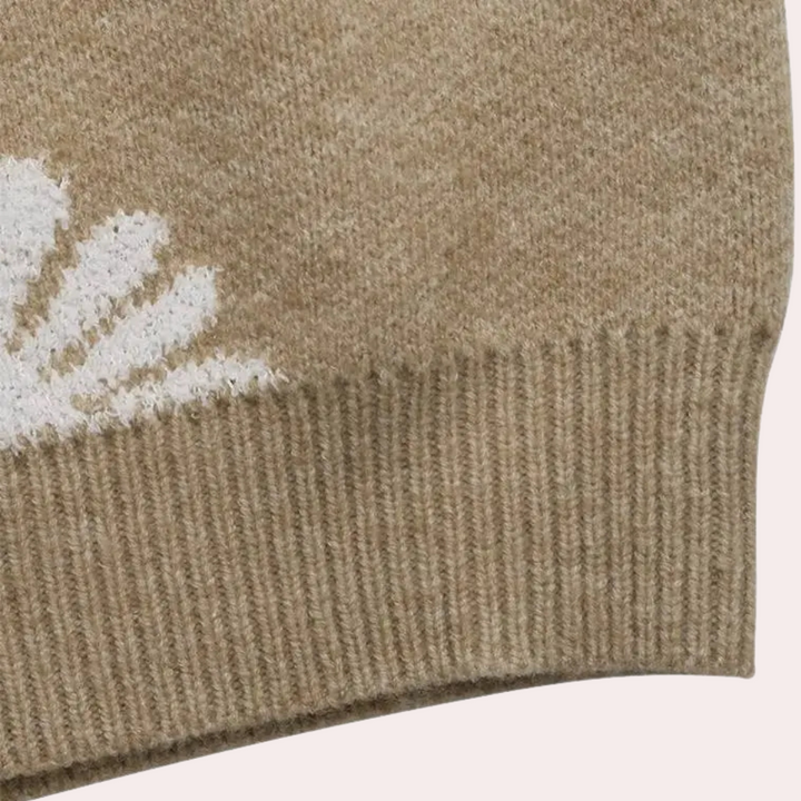 MARLEY - Blomsterstrik Sweater til Kvinder
