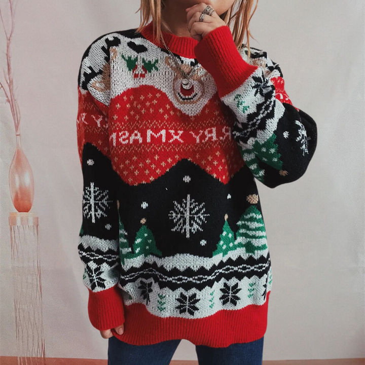 COLLETTE - Jule Snefnug Sweater til Kvinder