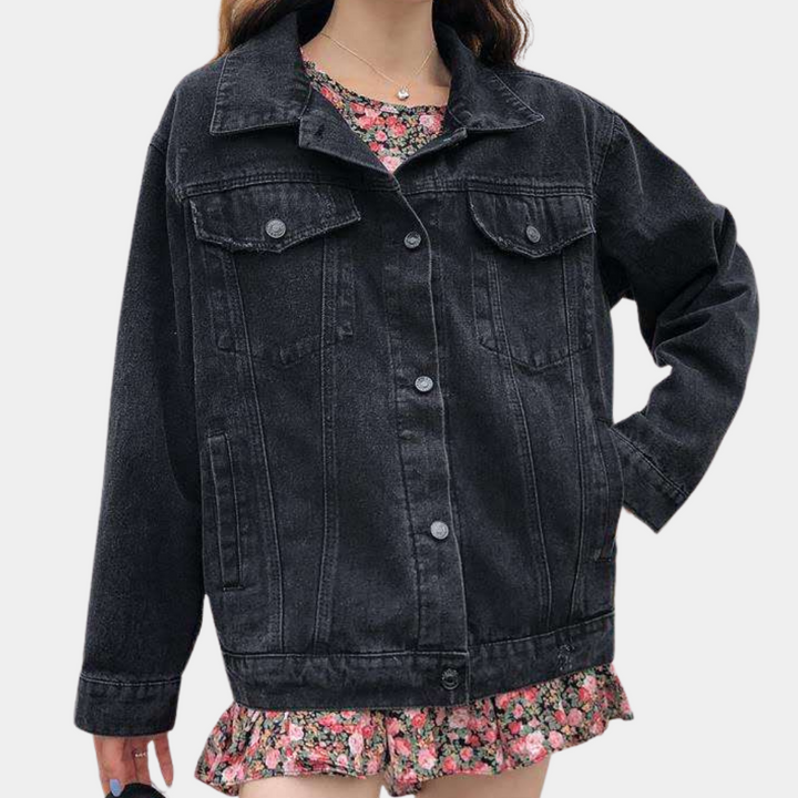 KIARA - Broderet Denim Jakke til Damer