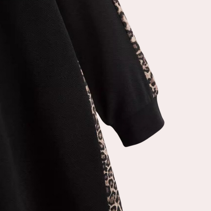 BRITTANY - Leopard-hættetrøje til kvinder