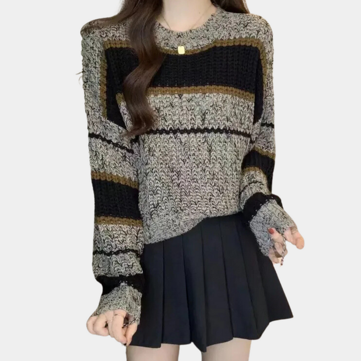 CASSIE - Løs Strikket Sweater til Damer