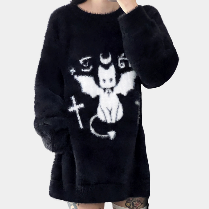 TARSHA - Behagelig Mellemlang Sweater til Damer