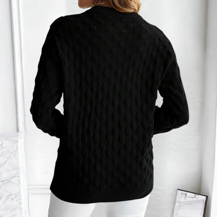 LETICIA - Strikket Sweater med Struktur til Damer