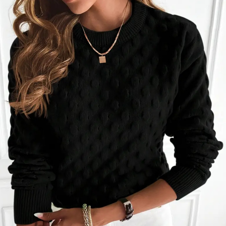 LETICIA - Strikket Sweater med Struktur til Damer