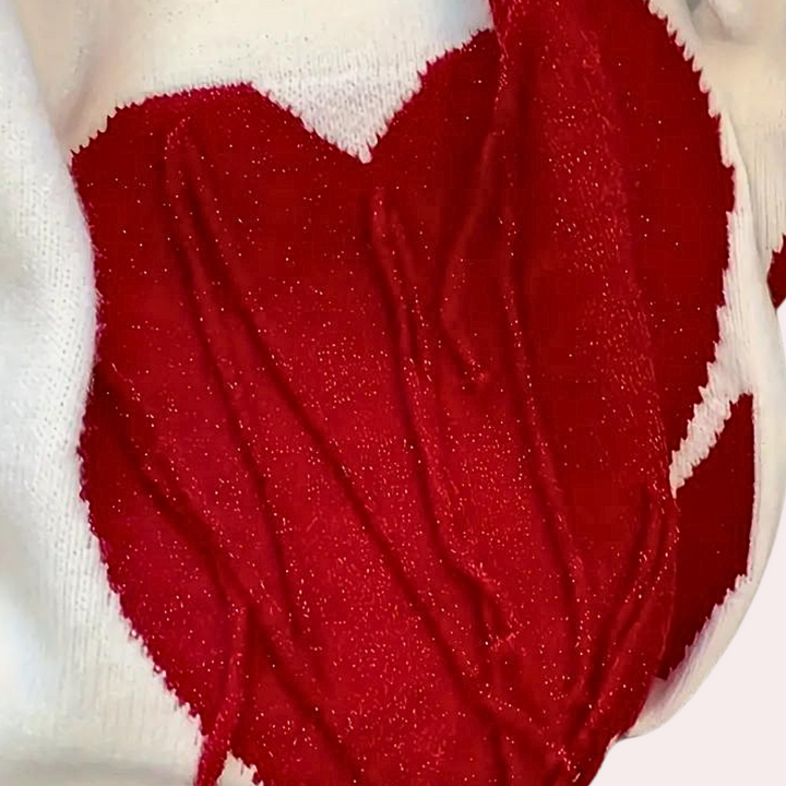 VIRGINIA - Hjerte Strikket Sweater til Damer