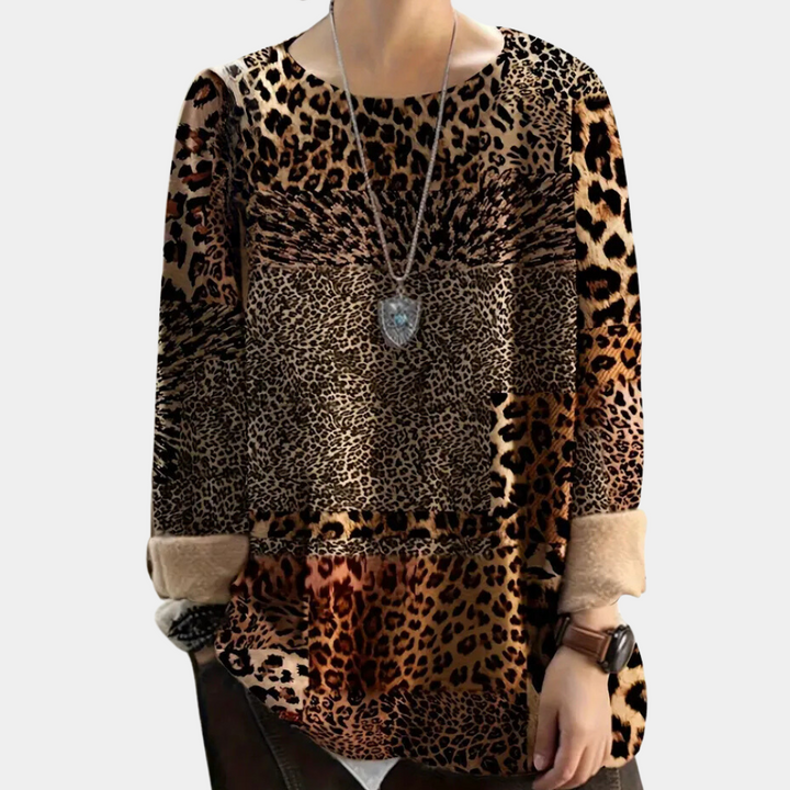 MARTHA - Leopardmønstret Sweater til Damer