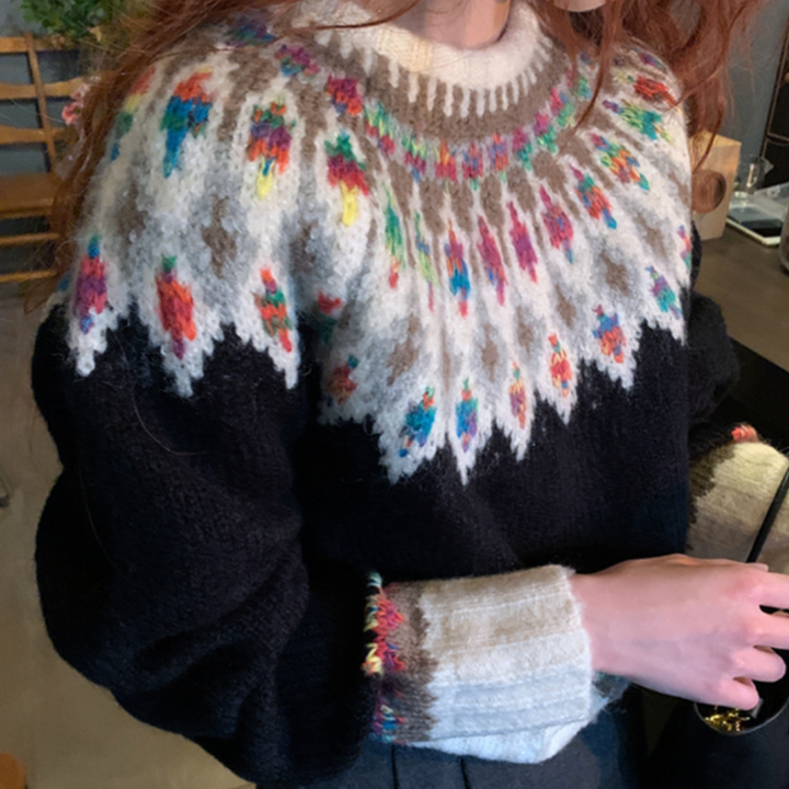 JADIRA - Fashionabel Retro Striktrøje til Kvinder