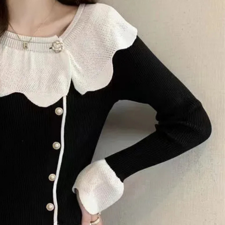 CHARNITA - Elegant Krave Sweater til Kvinder
