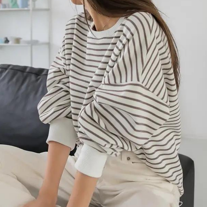 CHERYL - Uformel Ribbet Sweater til Kvinder