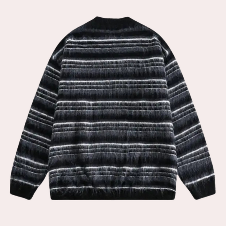 AARON - Klassisk Stribet Sweater til Mænd