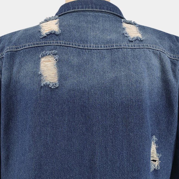 JOAN - Moderne Revnet Denimjakke til Damer