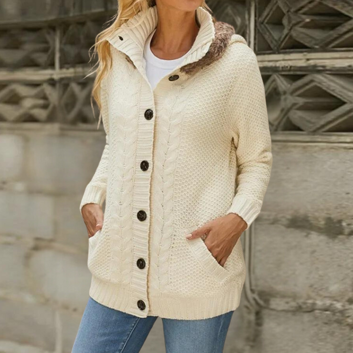 NAYLANI - Moderne Cardigan med Hætte til Kvinder