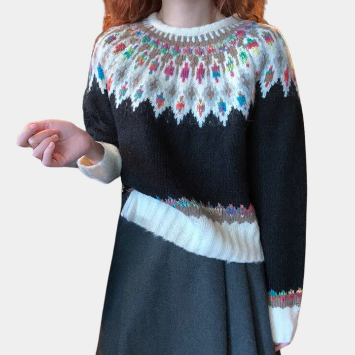 JADIRA - Fashionabel Retro Striktrøje til Kvinder