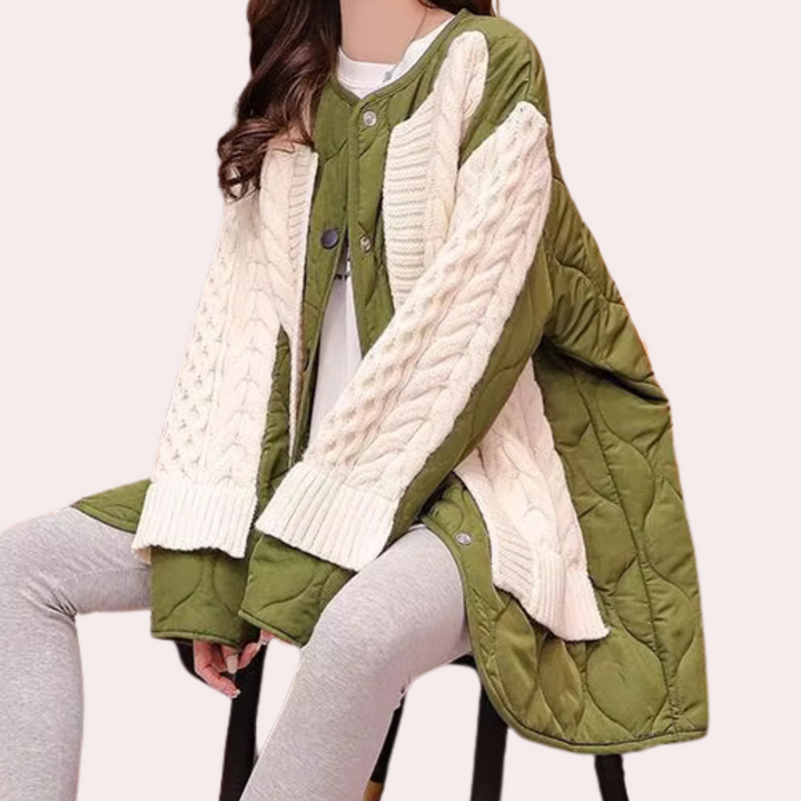 SAMANTHA - Stilfuld Oversized Vinter Cardigan til Kvinder