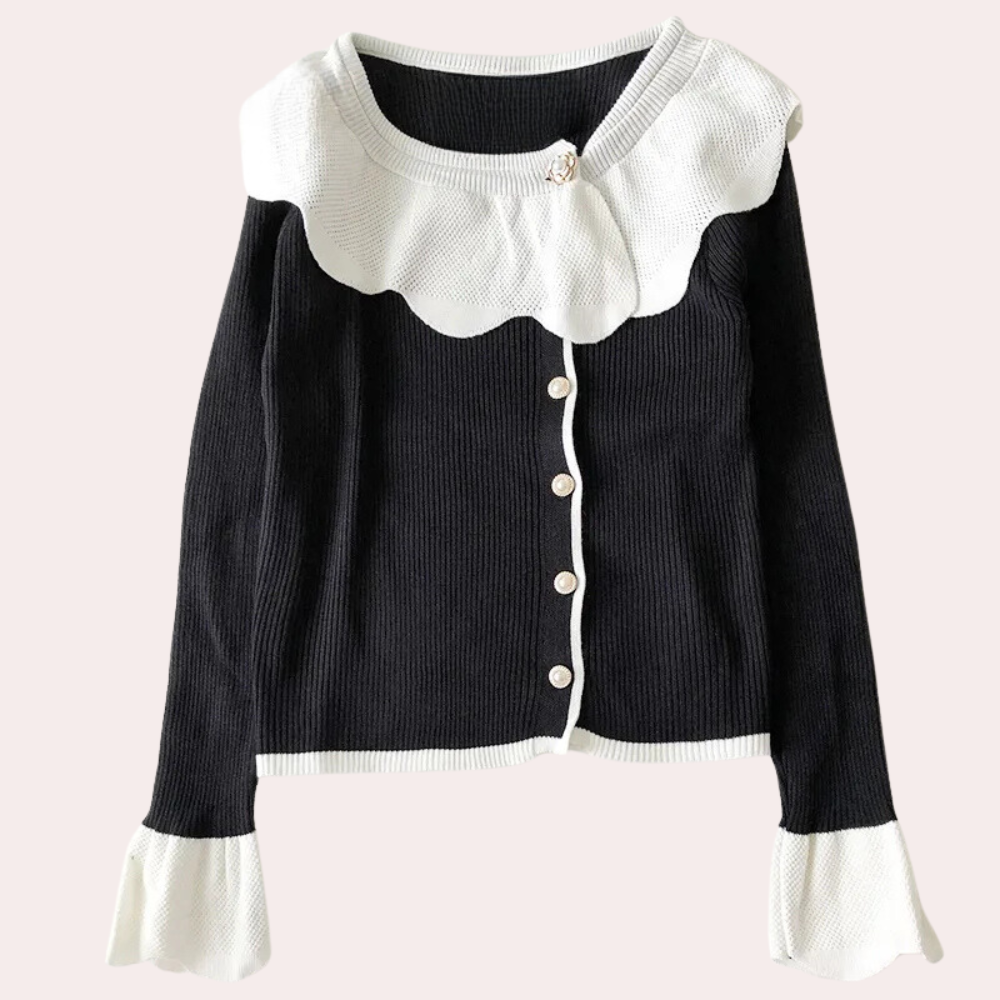 CHARNITA - Elegant Krave Sweater til Kvinder