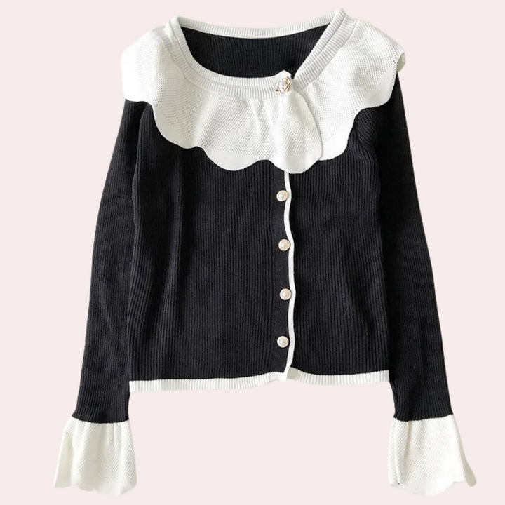 CHARNITA - Elegant Krave Sweater til Kvinder