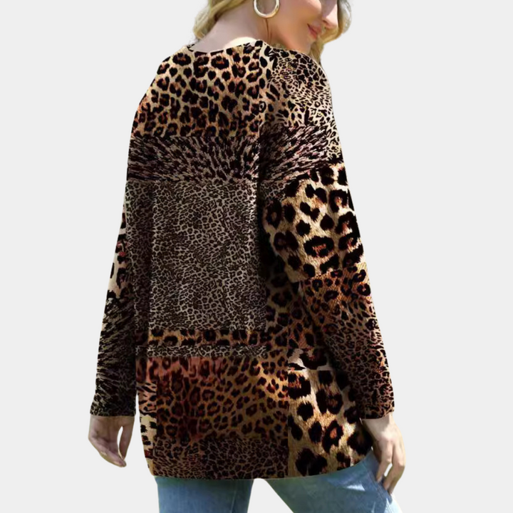 MARTHA - Leopardmønstret Sweater til Damer